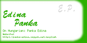 edina panka business card